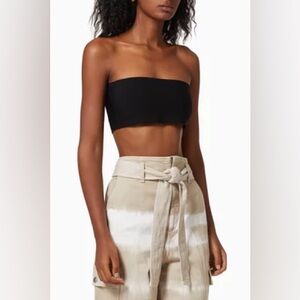 Stella McCartney Black Strapless Crop Top